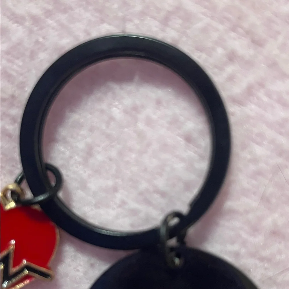 Keychain -Inspirational with Red Heart Charm-“She believed she could,so she did”
